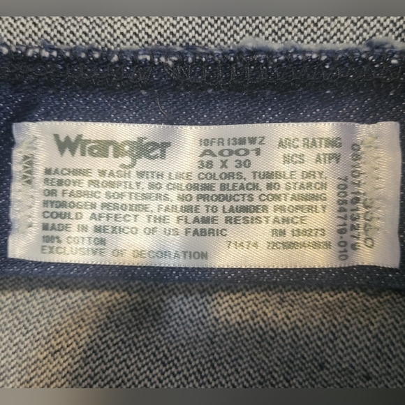 Vintage Wrangler FR Flame Resistant Work Pants Men’s 38x30 Orange Tab A82 - Picture 7 of 14